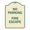 Signmission No Parking Fire Escape Heavy-Gauge Aluminum Architectural Sign, 24" x 18", TG-1824-23743 A-DES-TG-1824-23743 - alternate 1